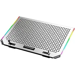Підставка до ноутбука IceCoorel 10-15.6", 6*80mm 1800 RPM, 2*USB, 366x256x23mm, RGB (A17)