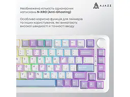 Клавіатура Ajazz AK820 MAX Magnetic Switches Purple/White/Blue (AK820MAX-WM-PWB) - мініатюра 5