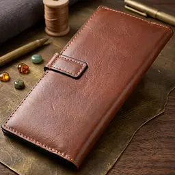 Цікавий вертикальний гаманець із натуральної шкіри Grande Pelle 11660 коричневий - мініатюра 4