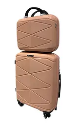 Комплект валіз Madisson Snowball 51304/S+VA колір рожеве золото