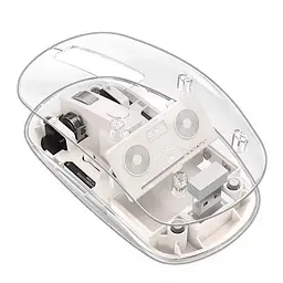 Миша бездротова Hoco GM29 Mysterios Bluetooth + 2.4G Space White - мініатюра 5