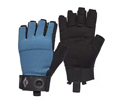 Рукавички для альпінізму Black Diamond Crag Half-Finger S Чорний-Блакитний