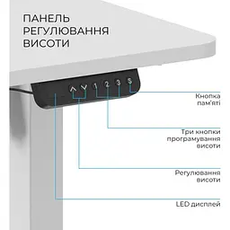 Комп'ютерний ігровий стіл OfficePro ODE1670W White [124853] - мініатюра 6