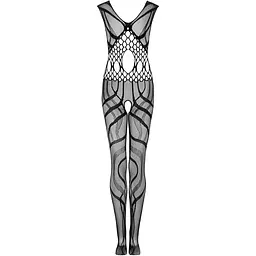 Сітчастий бодістокінг з вирізами та малюнком Obsessive Bodystocking G328 S/M/L, чорний - мініатюра 6