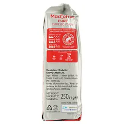 Кава мелена MacCoffee Espresso Forte Pure, натуральна, смажена, 250 г (882593) - мініатюра 3