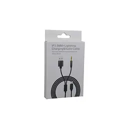 Кабель подвійний AUX JBC037 iP 3.5 mm + Lighthing & Audio