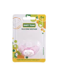 Пустушка силіконова класична 0+ Baby team Рожевий - мініатюра 3