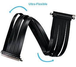 Рейзер кабель для ПК LIAN LI 600mm PCIe 4.0 RISER CABLE (G89.PW-PCI-4-60X) Black - мініатюра 4