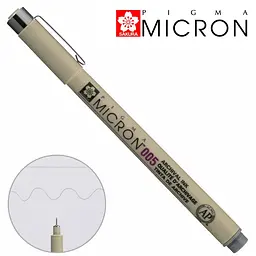Лінер Sakura PIGMA MICRON (0.05), 0,2 мм сірий