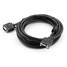 Кабель мультимедійний VGA M to VGA M 5.0m Vinga (VCPDCVGAMM5MBK) - мініатюра 2
