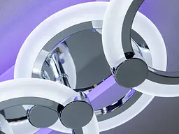Стельовий світильник Diasha HA8022-2+2HRLED3 хром три LED кільця - мініатюра 5