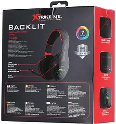 Дротова ігрова гарнітура Xtrike Me Gaming RGB Backlight GH-710, USB, 2x3.5mm, 2m, black - мініатюра 5