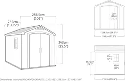 Садовий будиночок Keter Factor 8x8 пластиковий сіро-коричневий - мініатюра 9