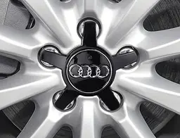 Ковпак колеса Audi 135мм Чорний п’ятикутний (ковпачок, заглушка диска) 1 шт - мініатюра 2
