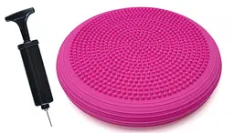 Балансувальна масажна подушка 32 см EasyFit Cushion-2 рожева з насосом