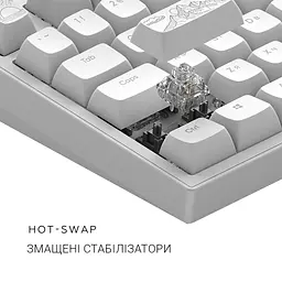 Игровая клавиатура Dark Project ALU81 Terra Nostra ENG/UA (DPKB_NOSTRA_81_ANSI_WHITE_UA) - мініатюра 7