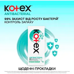 Щоденні прокладки Kotex Antibacterial Extra Thin 20 шт. - мініатюра 4