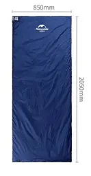 Спальник Naturehike LW180 (NH21MSD04) +15°C - лівий - 205см - темно-блакитний - мініатюра 2