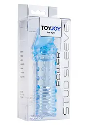 Подовжуюча насадка на член Toy Joy Power Stud Sleeve, +5 см (синій) - мініатюра 2