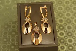 Набір Xuping Jewelry Овал Еклат золотистий