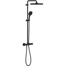 Душова система з термостатом для настінного монтажу Grohe Tempesta System 250 Cube 266892431, Чорний матовий
