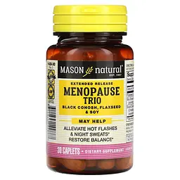 Комплекс екстрактів Mason Natural Menopause Trio, 30 каплет для зменшення припливів