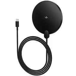 БЗП Hoco CW62 Peak with digital display and cable 15W Black - мініатюра 4