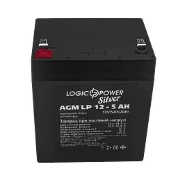 Акумулятор AGM LP 12V - 5 Ah Silver - мініатюра 2