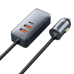 Автомобільний зарядний пристрій Baseus Share Together Car Charger 120W 2x USB-A/2x USB Type-C сірий (CCBT-A0G