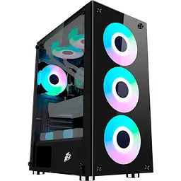 Корпус 1stPlayer V7-4F1 Color LED Black [101571] - мініатюра 4