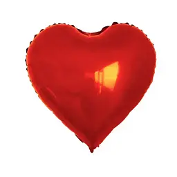 Фольгована кулька Foil Balloon "Серце" 45см (18") 10 шт наповнення повітрям або гелієм для тематичних вечірок Червоний