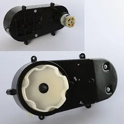 Рульовий редуктор для машини M 4140 12V RPM6600 отвір під вісь 10мм 17см (M 4140-ST GEAR)