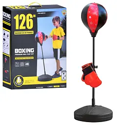 Боксерський набір A-toys груша 24 см на стійці 90-126 см з рукавичками та насосом
