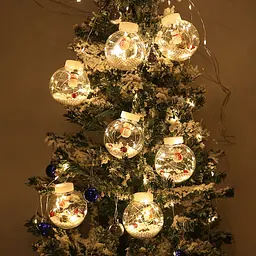 Гірлянда бахрома Copper ball 200 LED 4.2 м, світлодіодна гірлянда з куль зі сніговиками Теплий білий (ST) - мініатюра 4