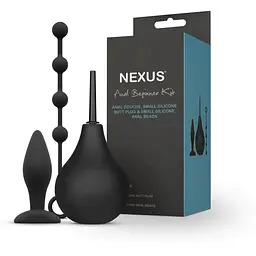 Набір новачка для анальної стимуляції Nexus Anal Beginner Kit спринцівка 224 мл анальні намиста 20 м - мініатюра 2