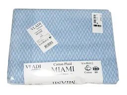 Плед бавовняний Миами/Miami Linda Vladi біло-блакитний 140х200