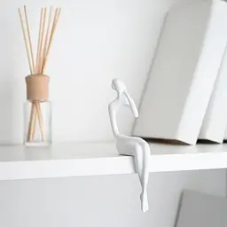 Декоративна статуетка MBM My Home Людина мислить біла (DH-ST-27 WHITE) - мініатюра 2