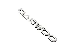 Емблема напис Daewoo Хром Пластик на скотчі (Завод) - мініатюра 2