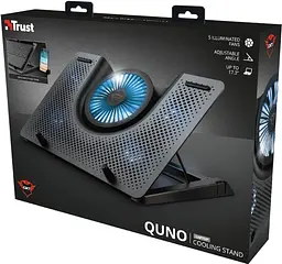 Підставка для ноутбука Trust GXT 1125 Quno 17.3` Blue LED Black (23581) [70907] - мініатюра 6