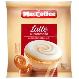 Напій кавовий Maccoffee Latte al caramello з ароматом карамелі 20*22 г