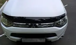 Дефлектор капоту мухобійка для MITSUBISHI OUTLANDER, 12-, темний