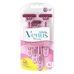 Одноразові станки для гоління (бритви) жіночі Simply Venus 3 4 шт. - мініатюра 2