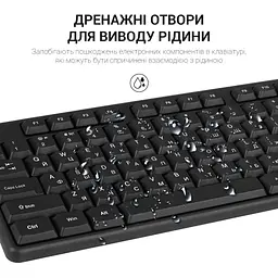 Клавіатура OfficePro SK166 USB Black (SK166) - мініатюра 9