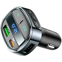 FM модулятор HOCO E70, Black, Box - мініатюра 3