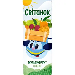 Нектар Світанок мультифрукт неосвітлений 0.2 л (922454)