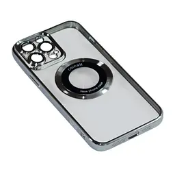 Магнітний чохол XON PhoneCase Magnetic для iPhone 13 Pro Max (PCMC1113400G 68079) Сірий/Прозорий