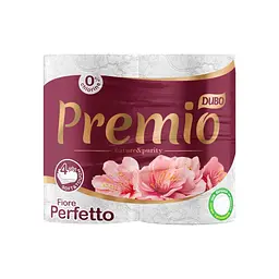 Туалетний папір Диво Premio Fiore Perfetto 4 шари 4 рулони (4820003833100)