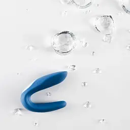 Вібратор Satisfyer Partner Whale 8.7 см синій - мініатюра 4