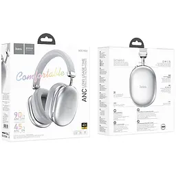 Накладні бездротові навушники Hoco W35 Max Auspicious ANC Silver - мініатюра 3