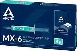 Термопаста Arctic MX-6 4g with 6 pcs MX Cleaner (ACTCP00084A) - мініатюра 2